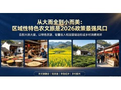 從"大而全"到"小而美"。華錦鴻泰商學提醒：區域性特色農文旅，是2026政策最強風口!